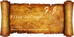 Filip József névjegykártya