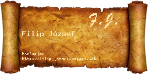 Filip József névjegykártya