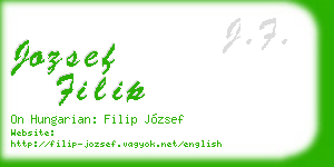 jozsef filip business card
